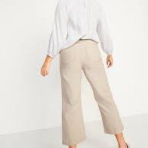 Old Navy Wide Leg WHITE Capri pants sz 12